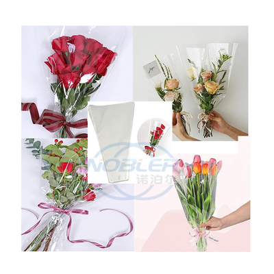 100 PC blühen Blumenstrauß-Ärmel-Klarsichtbeutel-Zellophan für Blume